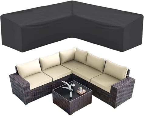 STARTWO Outdoor V-Shaped Sectional Cover Waterproof Patio Furniture ...