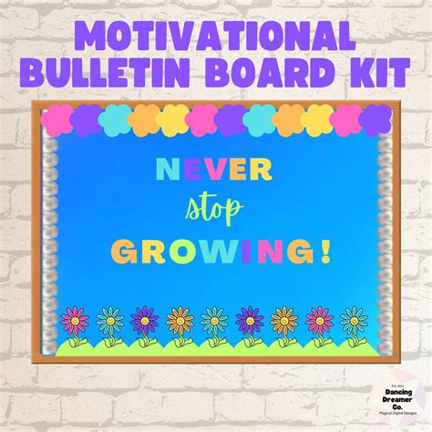 Motivational Bulletin Board Kit Bulletin Board Kit Bulletin Board Decor Bulletin Board Kits Boho