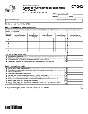 Fillable Online Fillable Online Tax Ny CT242 New York State Department