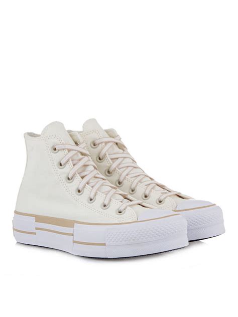 Converse Chuck Taylor All Star Lift Flatforms Μποτάκια Oat Milk A05009c Skroutz Gr