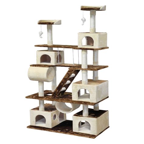 87" Cat Tree Climber with Swing F216 - Naturally For Pets