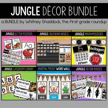 Jungle Theme Classroom Decor BUNDLE | TPT