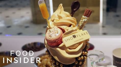 Ice Cream Served With Edible Diamonds Costs Over 130 Youtube