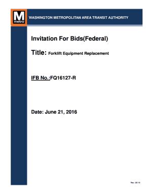 Fillable Online Invitation For Bids Planning And Budgeting System