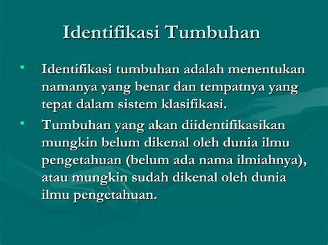 Identifikasi Tumbuhan Ppt