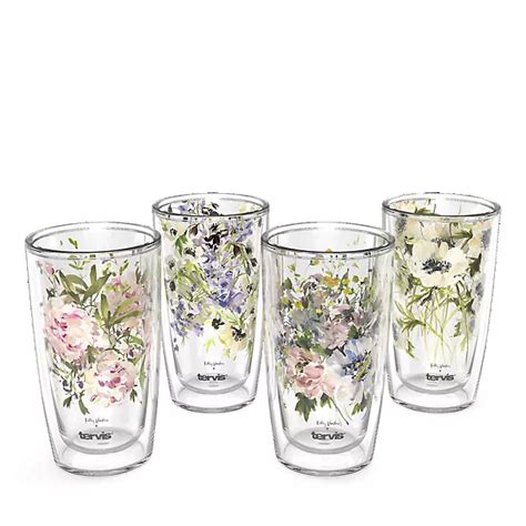 Kelly Ventura Floral Vista Collection 16 Oz Tumbler 4 Pack Tervis