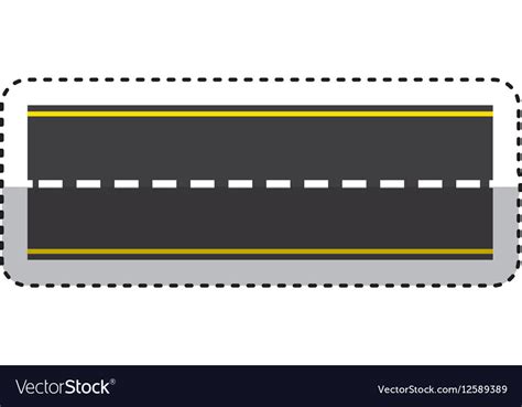 Road street isolated icon Royalty Free Vector Image