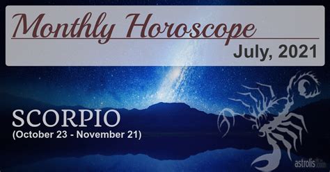 Scorpio Monthly Horoscope