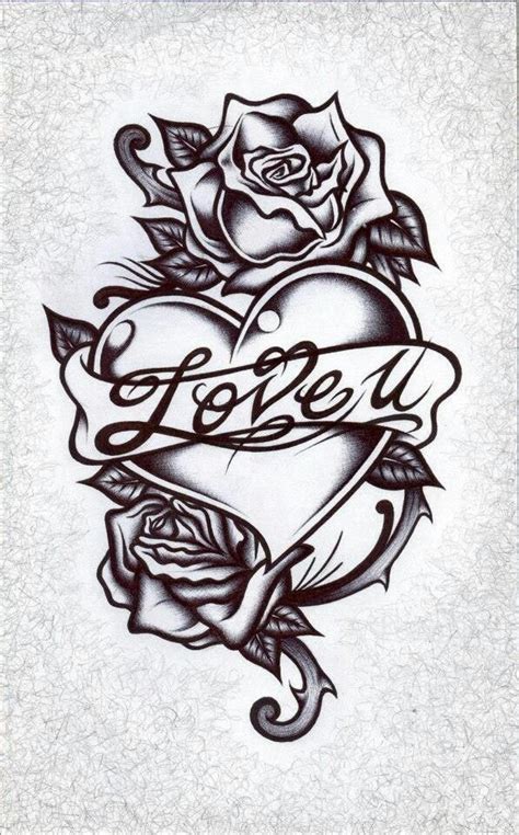 I Love You Roses Drawing Tattoo Design Drawings Rose Drawing Tattoo