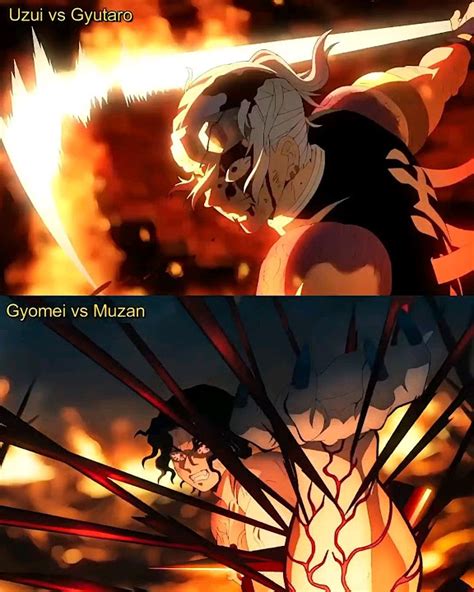 Gyomei Vs Muzan Against Tengen Vs Gyutaro Demonslayer Anime Edit