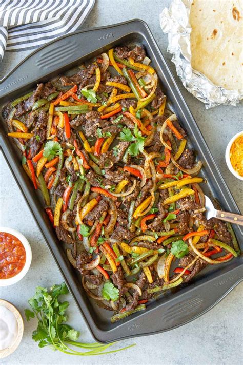 Sheet Pan Steak Fajitas The Blond Cook