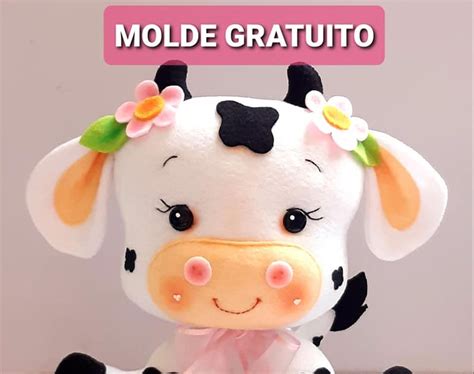 Vaquinha De Feltro Diy Molde Pronto Para Imprimir Artesanato De