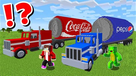 Jj And Mikey In Pepsi Vs Coca Cola Truck Challenge In Minecraft