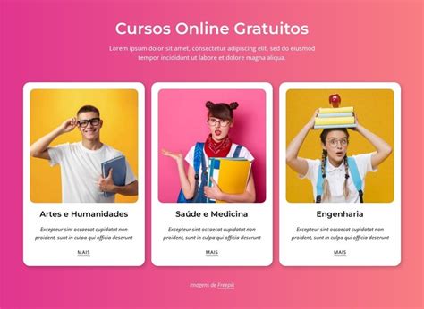 Os Melhores Cursos Online Gratuitos Modelo HTML Por Nicepage