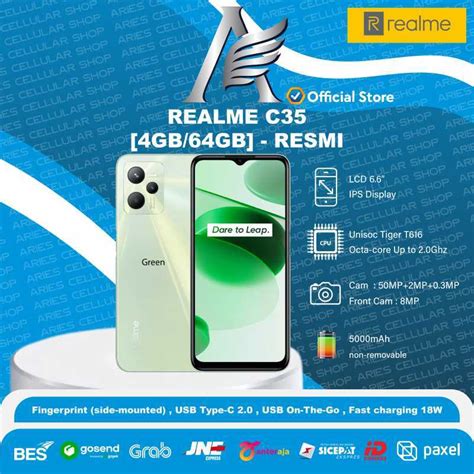 Jual Realme C35 4 64 Smartphone Garansi Resmi Glowing Green Di Seller