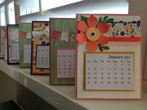 Georgiesmom Calendars Handmade Desk Calendar Calendar Craft Diy