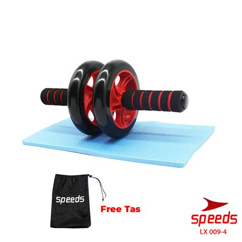 Jual SPEEDS Ab Wheel Set Ab Wheel Ab Roller Alat Push Up Stand Bar