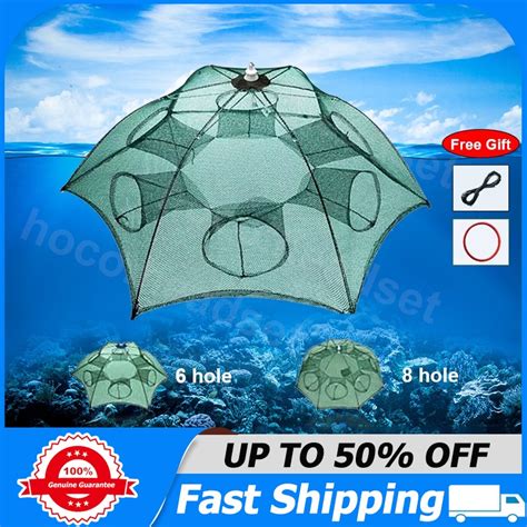 Folding Umbrella Fish Net Shrimp Cage Crab Fish Trap Cast Fish Net