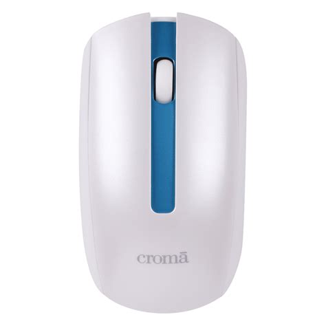 Buy Croma Wireless Optical Mouse (1000 DPI, Ergonomic Design, White ...