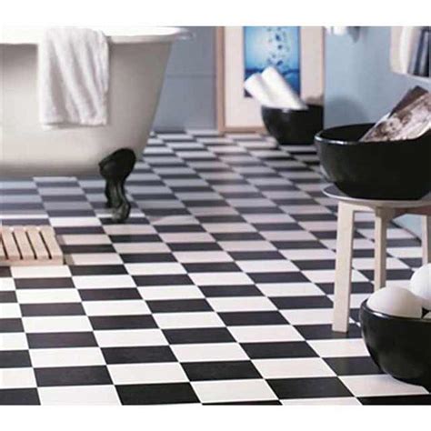 Signature Flooring Almeria Black And White Checkered Vinyl 4m Wide Sheet