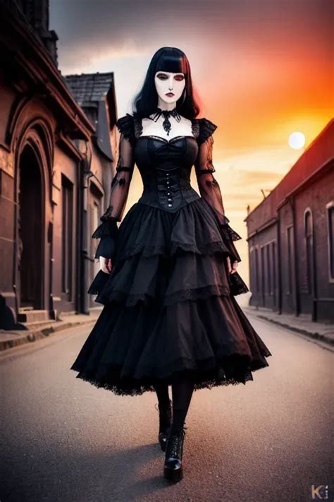 Dopamine Girl Digital Art 20 Year Old A Gorgeous Gothic Girl Fit