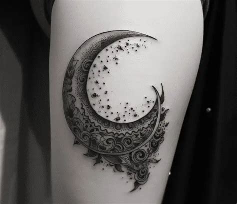 Half Moon Tattoo Meaning & Symbolism (Balance)