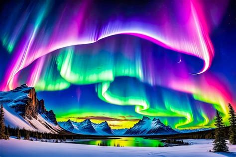 Premium AI Image | Realistic photo of aurora borealis at the north pole ...