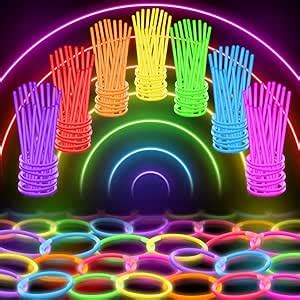 100 Glow Sticks Bulk Party Supplies Glow In The Dark Fun Party Pack