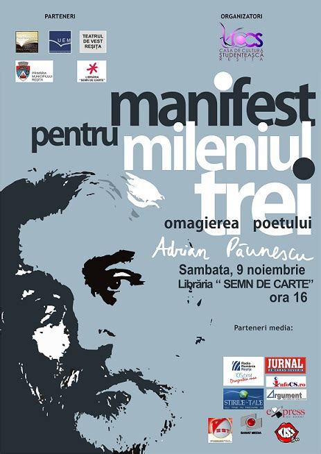 Omagiu Lui Adrian P Unescu Manifest Pentru Mileniul Trei