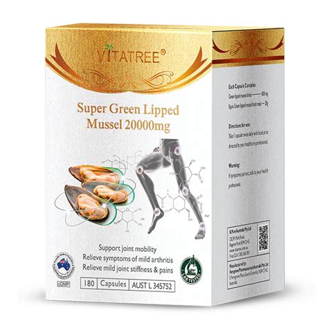 Vitatree Super Green Lipped Mussel 20000mg 180 Capsules Beevitamins