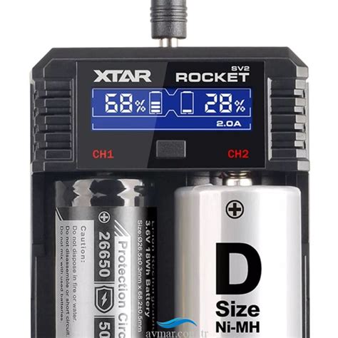 Xtar Rocket Sv Lcd Ekranl Li Ion Ni Mh Ni Cd H Zl Arj Cihaz Pil