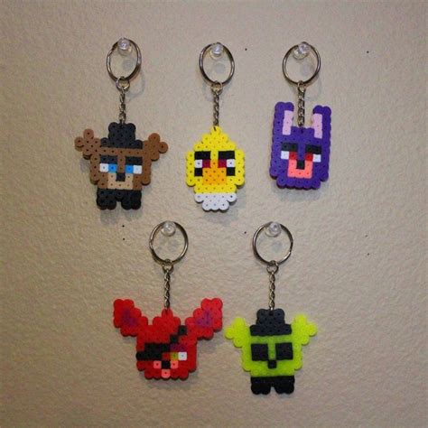 Five Nights At Freddy S Perler Keychains Etsy Canada In 2024 Perler