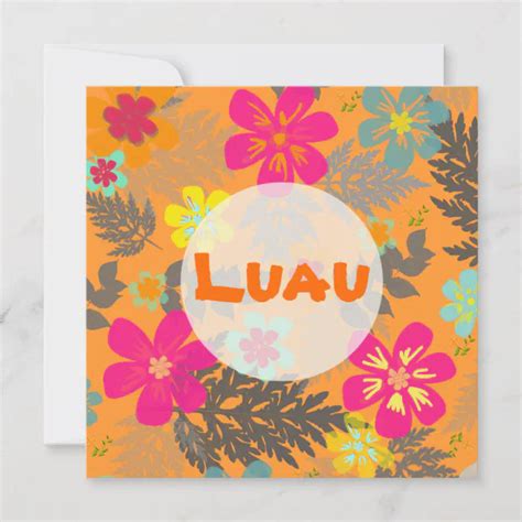 PixDezines Hawaiian Jungle DIY Background Color Invitation Zazzle