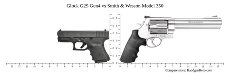 Glock G29 Gen4 Vs Smith Wesson Model 350 Size Comparison Handgun Hero