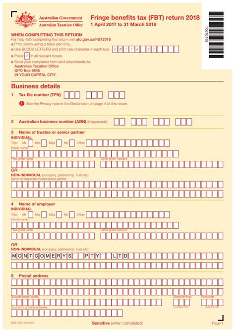 Fringe Benefits Tax Fbt Return Desklib