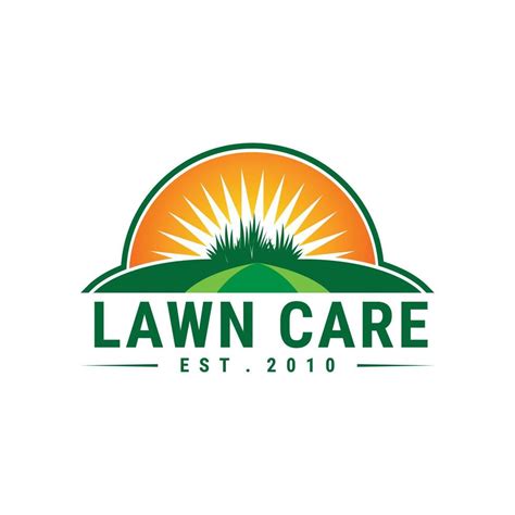 Lawn Care Business Logo Design Badge Template 12258079 Vector Art At