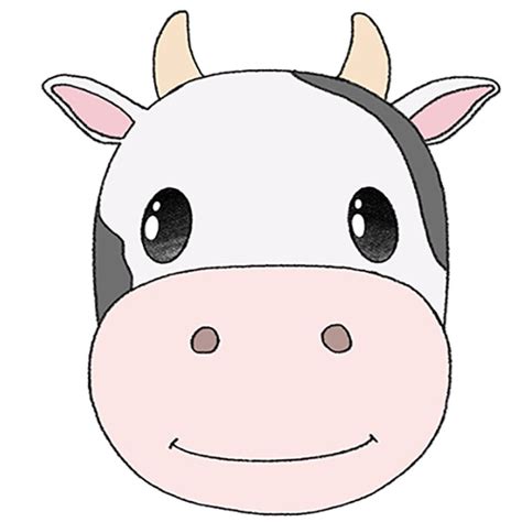 How to Draw a Cow Head - Easy Drawing Tutorial For Kids