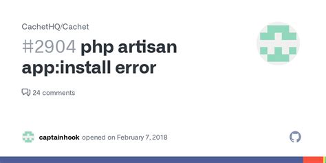 Php Artisan App Install Error Issue Cachethq Cachet Github