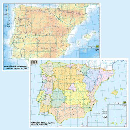 Peninsula Iberica Penisola Iberica Fisica E Politica Muta Belletti