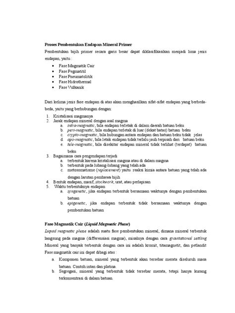 Pdf Proses Pembentukan Endapan Mineral Primer Dokumen Tips