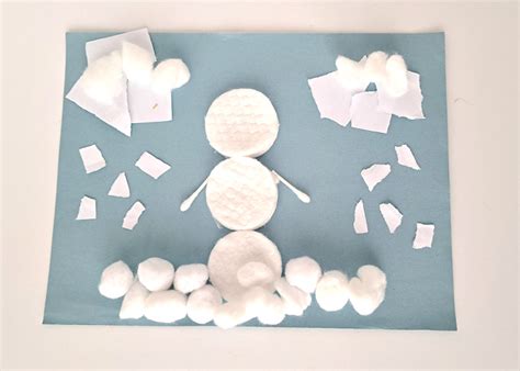 snowman picture toddler sensory play craft - My Bored Toddler