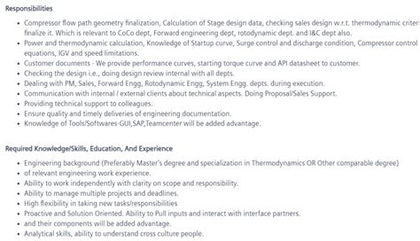 Thermodynamic Engineer Turbomachinery Design How To Improve Myself