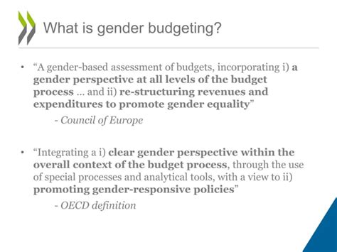 Gender Budgeting Delphine Moretti Oecd Ppt