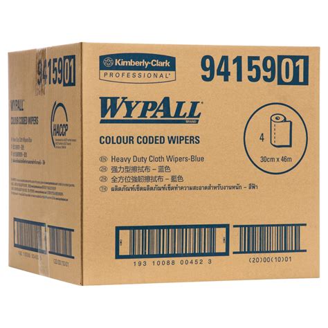 94159 WypAll Blue Colour Coded Heavy Duty Wiper Rolls 107 Wipers Roll