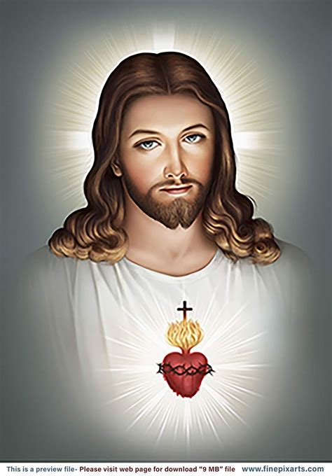 Immaculate Heart Of Mary Dark 60 MB Jesus Christ Painting Jesus