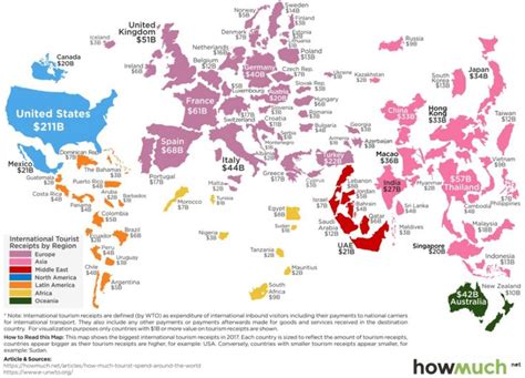 Map The Worlds Top Countries For Tourism Tourism Map