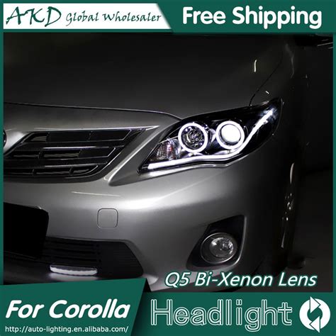 AKD Car Styling For Toyota Corolla Headlights 2011 2013 Angel Eye LED