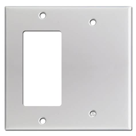 5 Rocker Light Switch Covers - Brushed Aluminum