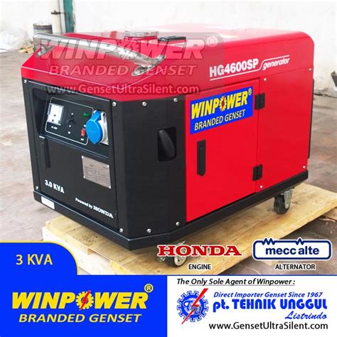 Genset Honda Kva Max Watt Silent Mecc Alte Hg Sp Jual