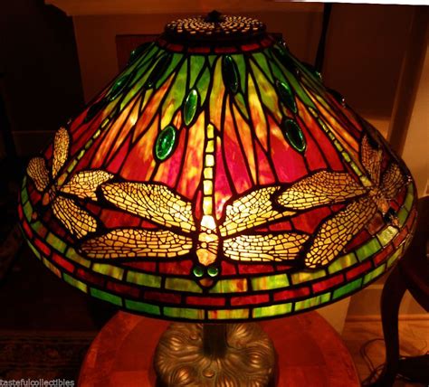 Tiffany Reproduction Stained Glass Lamp Shade 20 Dragonfly Odyssey Pattern Tiffanystainedglass